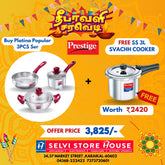 Platina Popular 3pcs Ser + SS 3L Svachh Cooker(FREE)