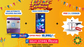 Semi Automatic Washing Machine + Single Door Fridge GET FREE 3L Cooker