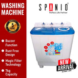 Spanio 7 Kg Semi Automatic Washing Machine ,Magic Filter Technology, 7 kg Capacity, 5 Years wash Motor Warranty(SP-CR-WM-BGB)